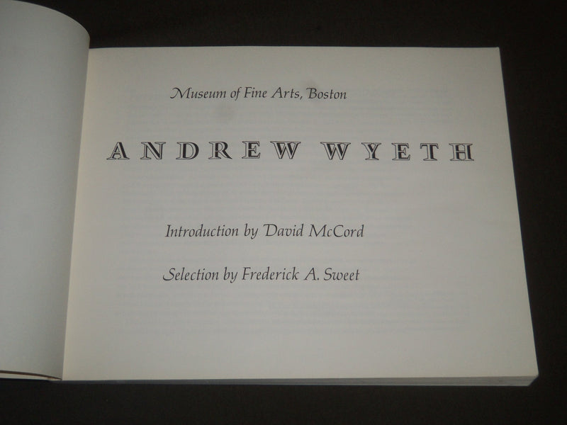 1970 ANDREW WYETH BOSTON MUSEUM SOFTCOVER BOOK - KD 4283