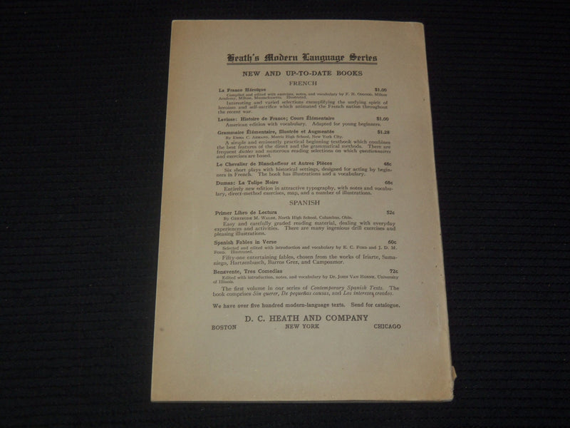 1919 MAY NEW ENGLAND MODERN LANGUAGE ASSOCIATION BULLETIN - SAM WAXMAN - K 2681