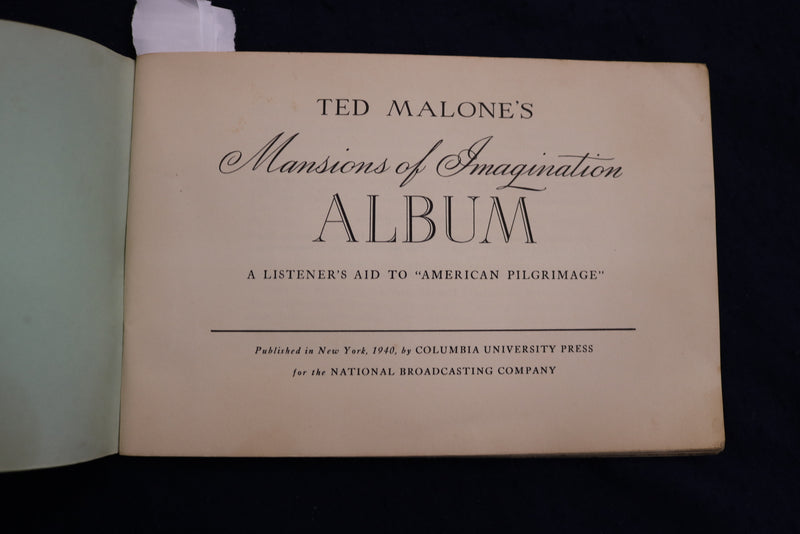 1940 TED MALONE'S MANSIONS OF IMAGINATION ALBUM SOFTCOVER BOOK - K 1356