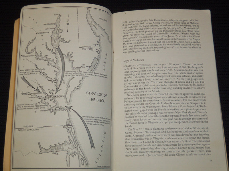 1952 YORKTOWN AND THE SIEGE OF 1781 BOOK BY CHARLES E. HATCH JR - J 7905