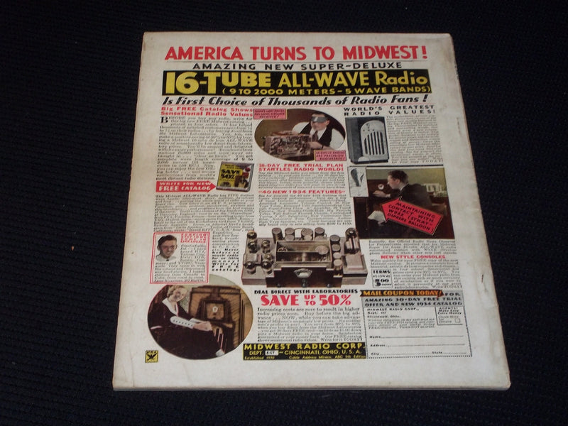1934 MARCH SHORT WAVE CRAFT MAGAZINE NICE COVER - E 116