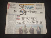 1994 JUNE 7 DETROIT FREE PRESS NEWSPAPER - D-DAY 50 YEARS LATER - NP 7696