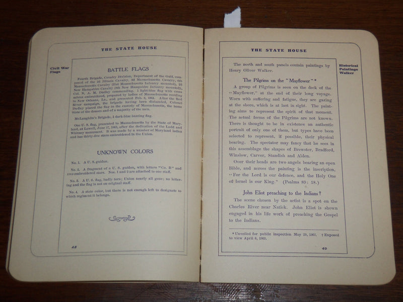 1907 THE STATE HOUSE BOSTON MASSACHUSETTS BOOK BY ELLEN MUDGE BURRILL - K 1197