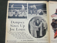 1935 DEC 8 THIS WEEK NEWSPAPER MAGAZINE SECTION JOE LOUIS JACK DEMPSEY - II 4216