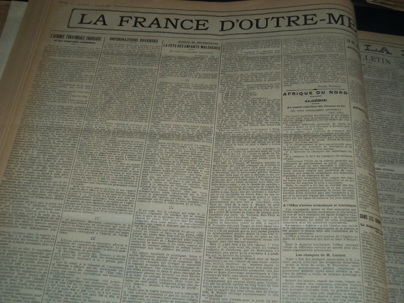 1932 JULY-SEPTEMBER LE TEMPS FRENCH NEWSPAPER BOUND VOLUME - VB 14
