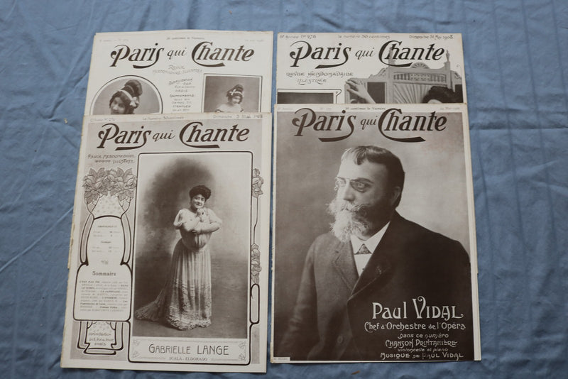1906 PARIS QUI CHANTE REVUE ILLUSTRATEE MAGAZINE - FRENCH - LOT OF 32 - O 3847