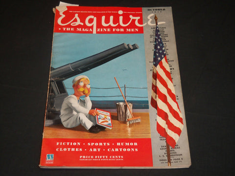 1942 OCTOBER ESQUIRE MAGAZINE - VARGA ILLUSTRATION - NICE COVER & ADS - ST 5707