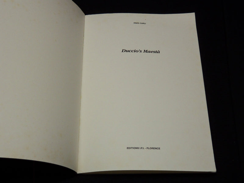 1980'S DUCCIO'S MAESTA SOFTCOVER BOOK BY ENZO CARLI - NICE PRINTS - KD 4814E