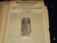 1917-1918 NEW YORK TIMES NEWSPAPER BOOK REVIEW SECTIONS LOT OF 20 - O 3221E