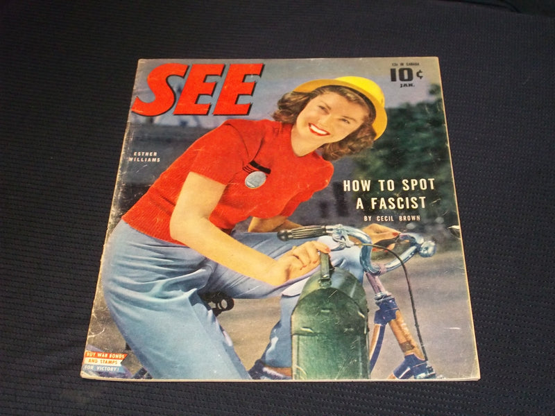 1944 JANUARY SEE MAGAZINE - ESTHER WILLIAMS FRONT COVER - E 20001