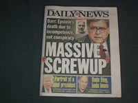 2019 NOVEMBER 23 NEW YORK DAILY NEWS NEWSPAPER - BARR: EPSTEIN'S DEATH SCREWUP