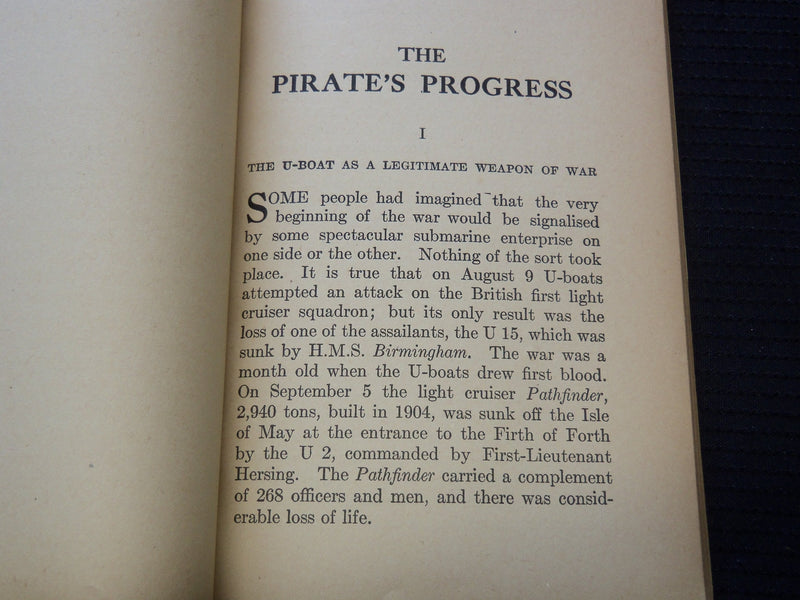 1918 THE PIRATE'S PROGRESS SOFTCOVER BOOK BY WILLIAM ARCHER - J 7242