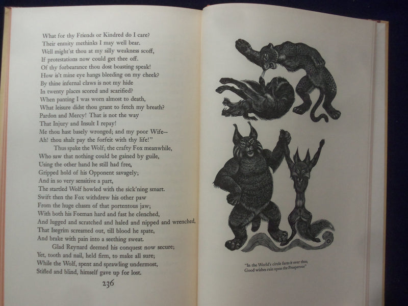 1954 THE STORY OF REYNARD THE FOX HARDCOVER BOOK BY FEITZ EICHENBERG - KD 8907