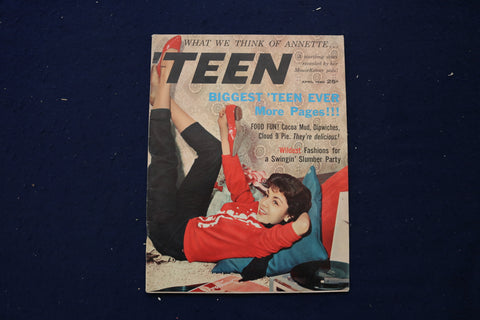 1960 APRIL TEEN MAGAZINE - ANNETTE FUNICELLO COVER - E 18586