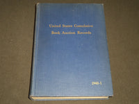1941 UNITED STATES CUMULATIVE BOOK AUCTION RECORDS - KD 2099K