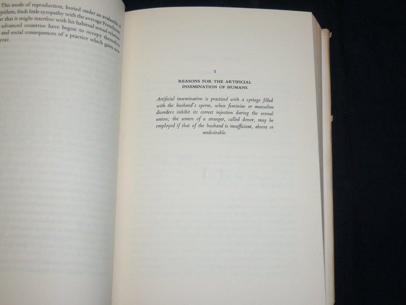 1960 THE QUESTION OF FERTILITY BOOK BY GEORGE'S VALENSIN M. D. - KD 2761M