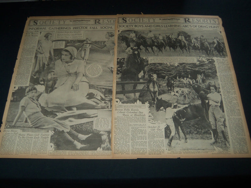 1931 PITTSBURGH SUN-TELEGRAPH SUNDAY SOCIETY SECTIONS LOT OF 13 - NTL 86