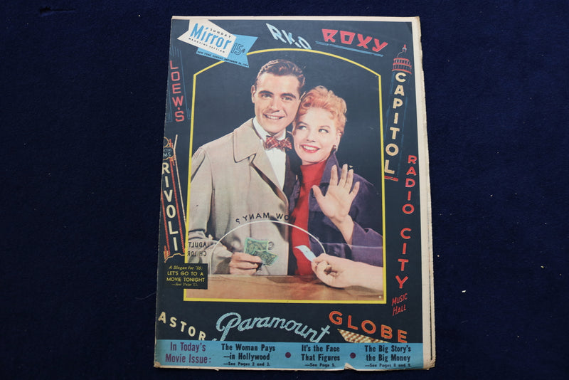 1954 DEC 26 NY MIRROR MAGAZINE - LET'S GO TO A MOVIE TONIGHT COVER - E 22551