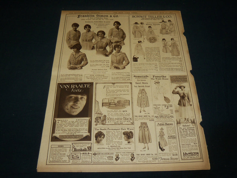 1917 MAY 13 NEW YORK TIMES ROTO PICTURE SECTION - WILSON & CABINET - NT 8986