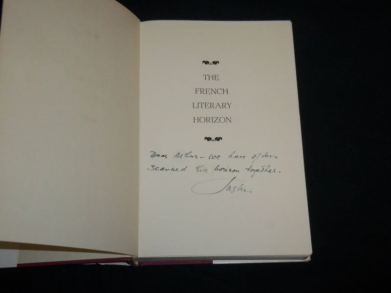 1967 THE FRENCH LITERARY HORIZON BOOK INSCRIBED BY JUSTIN O'BRIEN - KD 6923