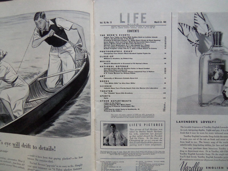 1941 MARCH 31 LIFE MAGAZINE - U.S. NAVY'S NEW DIVE-BOMBER- L 228