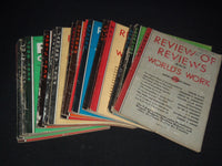 1933-1934 REVIEW OF REVIEWS AND WORLD'S WORK MAGAZINE LOT OF 23 ISSUES - O 3433