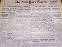 1944 MAY 12 NEW YORK TIMES - ALLIES BOMB 22 RAILWAY POINTS - NT 1732