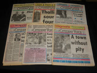 1988-1999 CITIZENS'VOICE NEWSPAPERS LOT OF 53 - WILKES BARRE, PA - NP 2703A