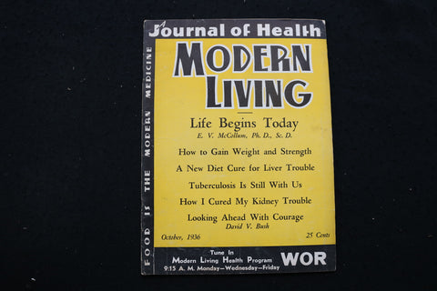 1936 OCTOBER MODERN LIVING MAGAZINE - LIFE BEGINS TODAY COVER - B 3428S