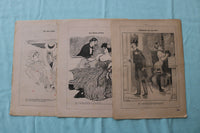 1907-1908 JEAN QUI RIT MAGAZINE - ILLUSTRATED JOURNAL-FRENCH - LOT OF 3 - K 2544