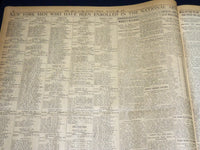 1917 AUGUST 10 NEW YORK TIMES - PRESIDENT ISSUES DRAFT CALL TO COLORS - NT 8507