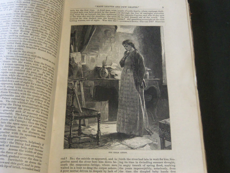 1877 HARPER'S MONTHLY MAGAZINE LOT OF 8 ISSUES - NICE ILLUSTRATIONS- WR 503