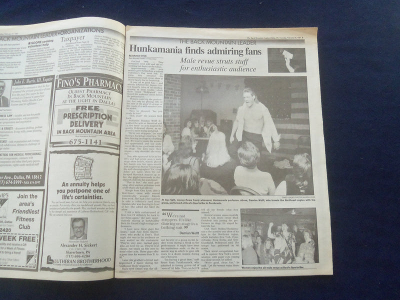 1997 FEB 20 THE BACK MOUNTAIN LEADER NEWSPAPER-SHAVERTOWN, PA-J.J. SMITH-NP 6175