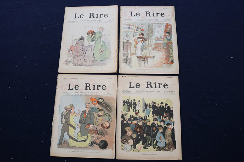 1894 LE RIRE JOURNAL HUMORISTIQUE MAGAZINE - FRENCH - FIRST 4 ISSUES - O 3620