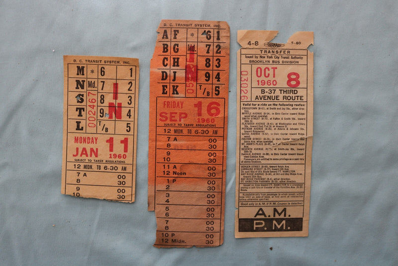 1920'S-1961 RAILROAD AND BUS TICKETS - 25 PIECES - K 3322