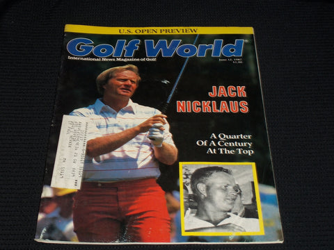 1987 JUNE 12 GOLF WORLD MAGAZINE - JACK NICKLAUS FRONT COVER - E 5509A