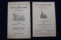 1928 MAY 20 CONGREGATIONAL CHURCH OF HOLYOKE, MA PROGRAMS - LOT OF 2 - K 1509