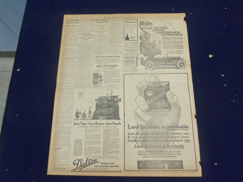 1918 MAY 7 NEW YORK TIMES - AUSTRALIANS WIN ON THE SOMME - NT 8174