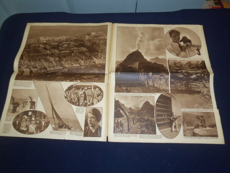 1929 MARCH 10 NEW YORK HERALD TRIBUNE GRAVURE SECTION -WASHINGTON BRIDGE-NP 4989