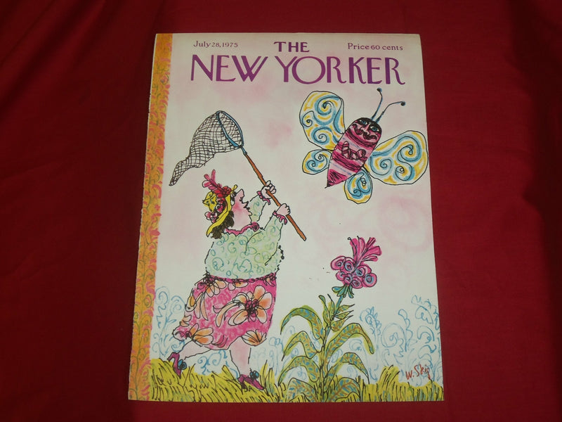 1975 JULY 28 NEW YORKER MAGAZINE FRONT COVER ONLY - GREAT ART FOR FRAMING