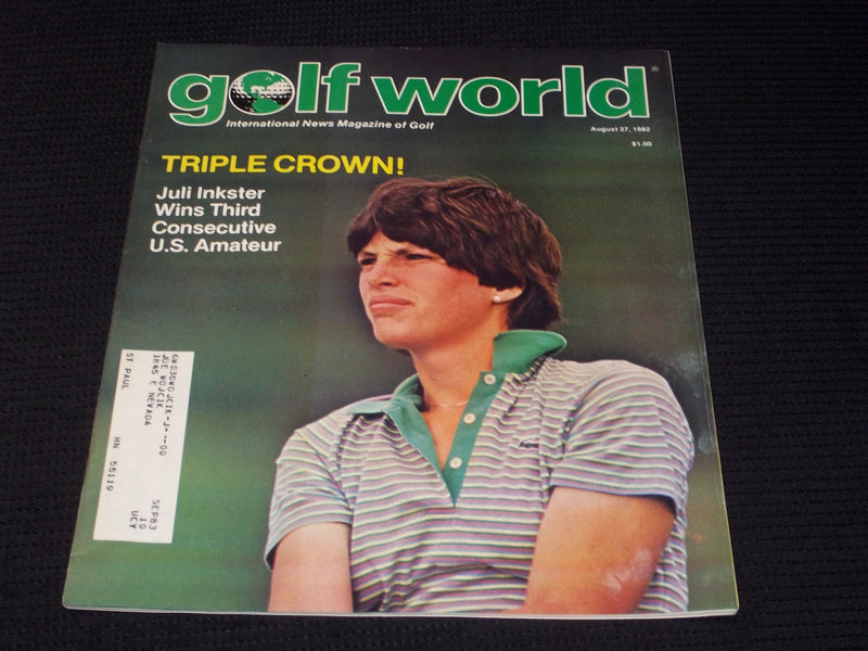 1982 AUGUST 27 GOLF WORLD MAGAZINE - JULI INKSTER FRONT COVER - E 6925