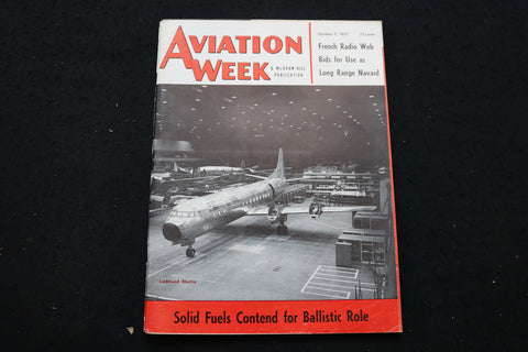 1957 OCT 7 AVIATION WEEK MAGAZINE - LOCKHEED ELECTRA COVER - SP 4175M