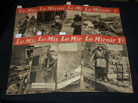 1940 LE MIROIR FRENCH MAGAZINES LOT OF 8 ISSUES - LA GUERRE - NP 2965C