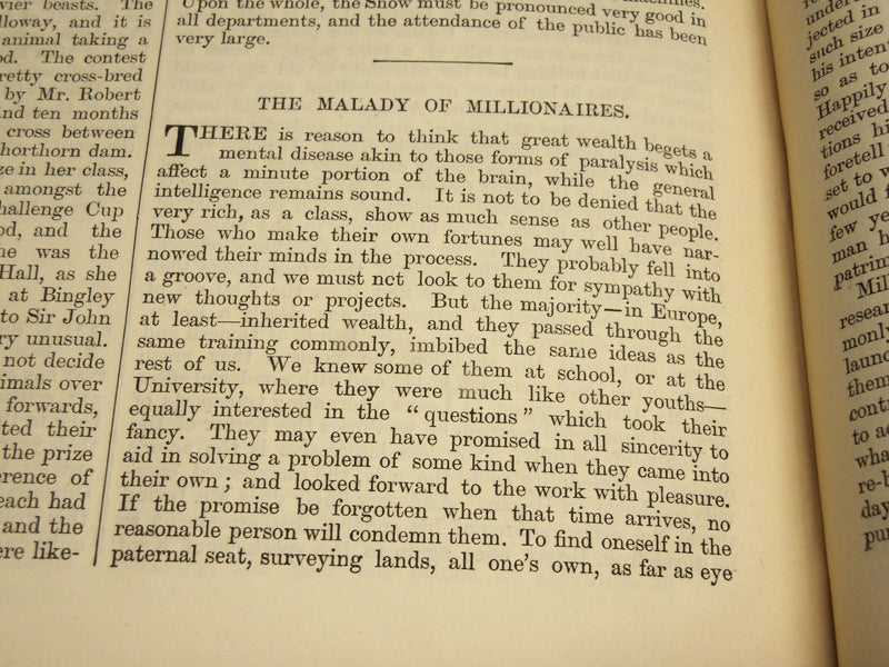 1892 JULY-DECEMBER SATURDAY REVIEW BOUND VOLUME - PUBLISHED IN LONDON - R 1116