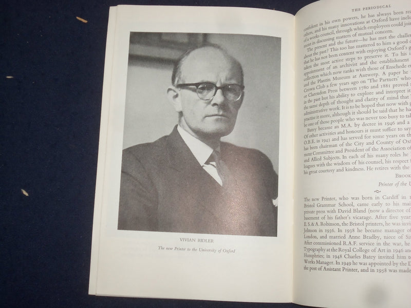 1958 AUTUMN THE PERIODICAL MAGAZINE - OXFORD UNIVERSITY PRESS - J 9760