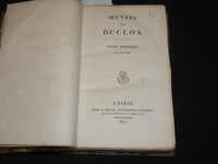 1820-1821 OEUVRES DE DUCLOS FRENCH VOLUMES 1-3 - PARIS - KD 4133