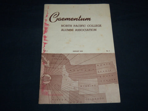 1938 JANUARY CAEMENTUM NO. PACIFIC COLLEGE - ALUMNI ASSOCIATION - J 8616
