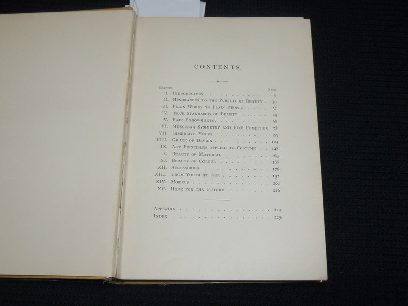 1894 BEAUTY OF FORM AND GRACE OF VESTURE HARDCOVER BOOK - FRANCES STEELE- J 7030