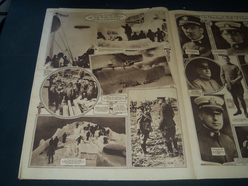 1919 APRIL 20 BALTIMORE SUN NEWSPAPER PICTURE SECTION - WAR MAP - NT 7374