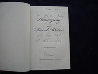 2010 HEMINGWAY AND FRENCH WRITERS HARDCOVER BOOK BY BEN STOLTZFUS - KD 8029
